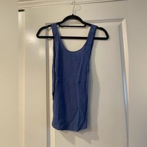Blue lush tank top in size small with cutest cross, open back